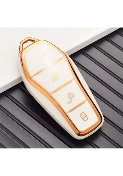 Gma Keys Byd Atto 3 Ve Seal U Smart Nano Anahtar Koruma Kılıfı Beyaz Gold Renk