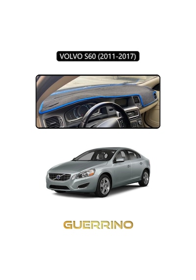 Volvo S60 2011-2017 Torpido Koruma Halısı Siyah Kenar
