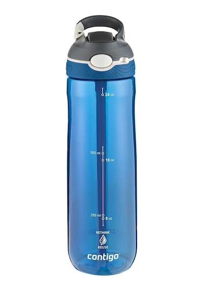 Contigo Ashland Tren Tek El Bas İç Kapaklı Su Matarası 720ml 2191379 - Mavi