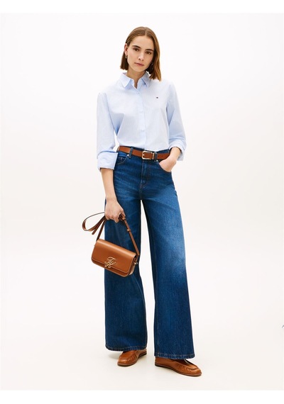 Tommy Hilfiger Th Scrıpt Flap Crossover Kadın Kahverengi Çanta - Aw0aw18399