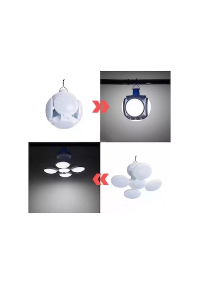 Sepetinegelsin 5 Ledli 3 Farklı Işık Modlu Açılıp Kapanabilir Led Kanatlı Güneş Enerjili Solar Aydınlatma Kamp Feneri