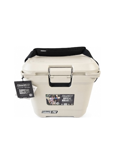 Coleman Pro 25qt Buzluk Kamp Yat Tekne 24l 36 Kutu Kapasite 3 Gün Soğuk Tutar Taşınabilir Bej