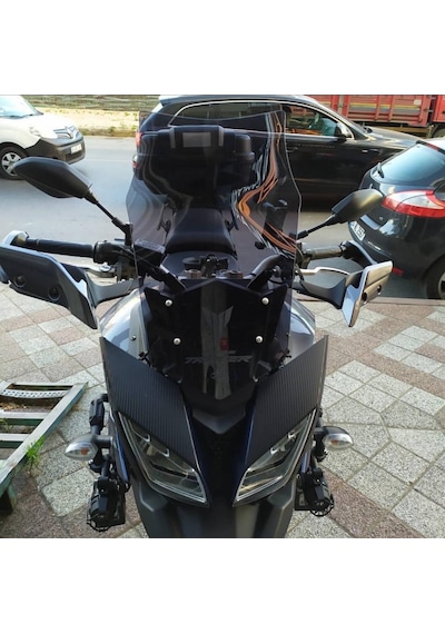 2015-17 Yamaha Mt09 Tracer Uzun Ön Cam Koyu Füme Zeus 53cm 4mm