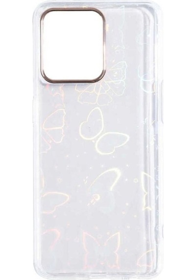 Oppo Reno 5 Lite Kılıf Zore Sidney Desenli Sert Kapak Butterfly No2