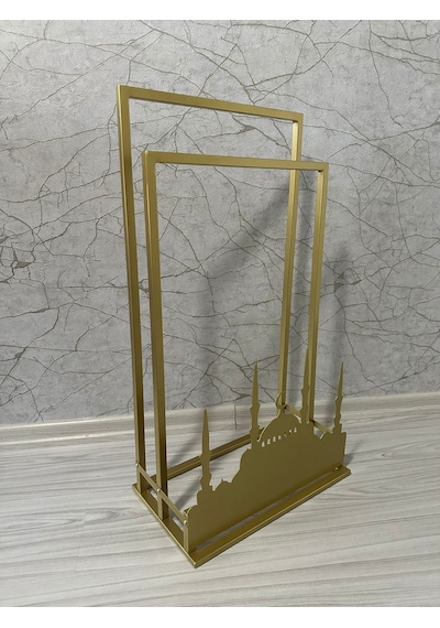 Safa Seccade Askısı ,ramazan Dekoru Gold Siyah