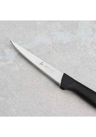Aryıldız Rexa Tırtıklı Sebze Bıçak Siyah 10 Cm Renkli