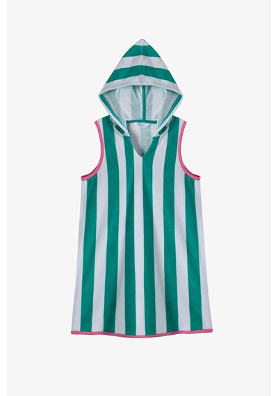 Penti Renkli Kız Çocuk Beach Green Stripe Kaftan