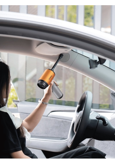 Auhma Ahv-27 22.000pa Kablosuz Araç İçi El Süpürgesi 220w Güçlü Motor 9.000mah Şarjlı Hava Üfleyici Araç & Ev Temizlik Süpürgesi Mor
