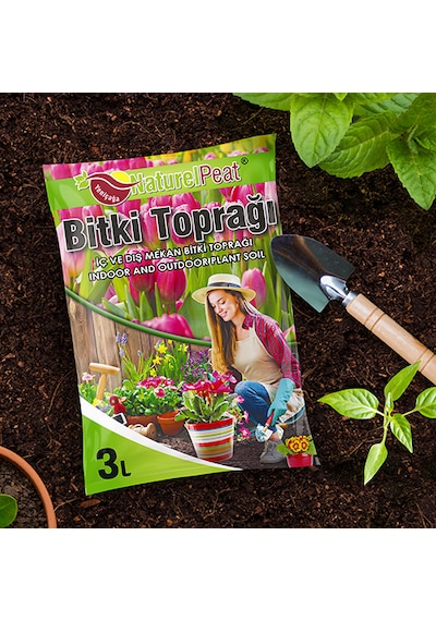 Naturel Peat Bitki Toprağı - 3 Litre 100