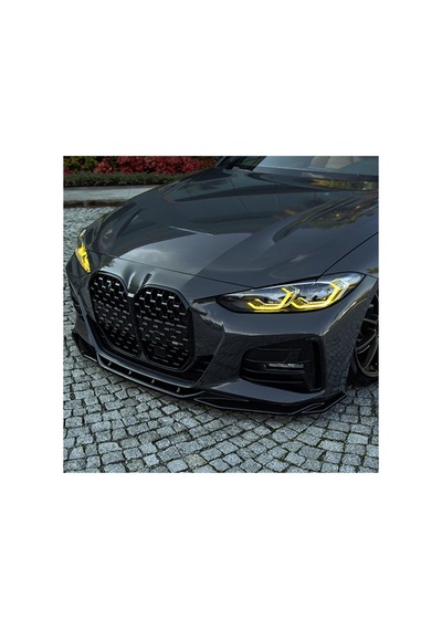 Bmw 4 Serisi G22 2020+ Ön Lip Parlak Siyah Sport Ön Tampon Lipi Body Kit Ön Alt Lip Spoiler