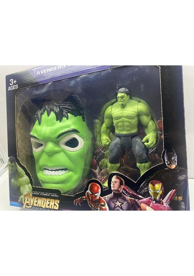 Hulk Figür Ve Maske Seti Yeni Model Hulk Oyuncak Figür Işıklı
