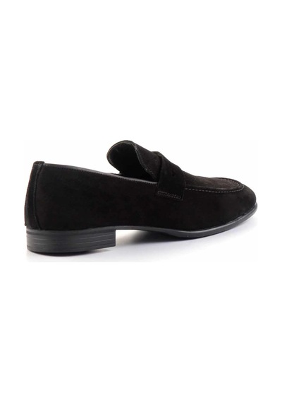 Bambi Siyah Leather Erkek Loafer Ayakkabı E01549034802 Siyah