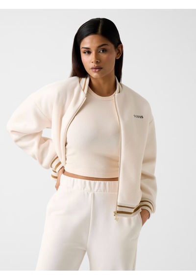 Guess Edie Ribana Örgülü Kadın Crop Atlet V3gp19k8rt2 Ekru