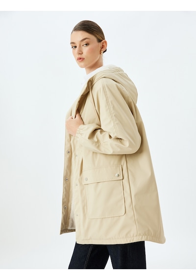 Koton Cepli Çıt Çıt Düğme Kapamalı Cepli İçi Peluş Astarlı Kapüşonlu Oversize Suni Deri Parka Bej 5wak00125ew Ekru Koton Cepli Çıt Çıt Düğme Kapamalı Cepli İçi Peluş Astarlı Kapüşonlu Oversize Suni Deri Parka Bej 5wak00125ew Ekru