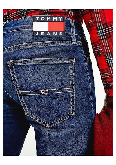 Tommy Hilfiger Erkek Denim Jeans Yazlık Kot Pantolon Koyu Mavi