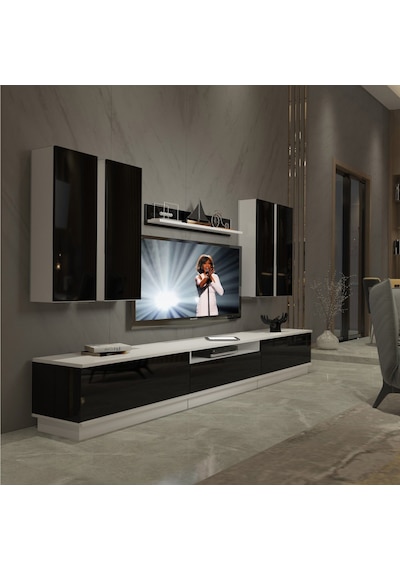Decoraktiv Trendstyle 8ds Slm Tv Ünitesi Tv Sehpası Beyaz - Siyah