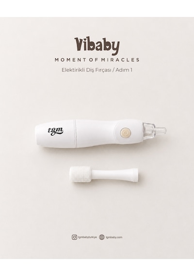 Tgm Baby Vibaby Elektrikli Diş Fırçası Adım 1 - Ultra Premium Silikon - 6-48 Ay - Premium Silikon
