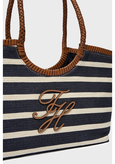 Tommy Hilfiger Bayan Çanta Aw0aw18400 0gy Lacivert-beyaz