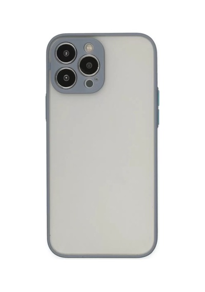 Newface Apple İphone 13 Pro Kılıf Montreal Silikon Kapak - Gri