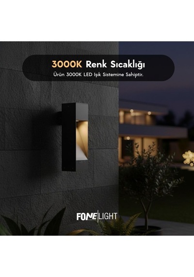 Luzerra Modern Dış Mekan Duvar Apliği - 7w Enerji Tasarruflu Led Bahçe Lambası - Ip65 Su Geçirmez Antrasit Gri Cephe Aydınlatması - Korozyona Dayanıklı Alüminyum Gövde - Dekoratif Dış Cephe Lambası