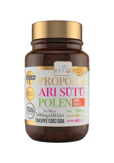 Beeo Up Propolis Arı Sütü Polen 60 Çiğnenebilir Tablet Beeo Up Propolis Arı Sütü Polen 60 Çiğnenebilir Tablet