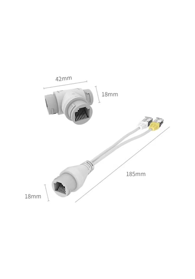Qport Q-splpoe1 Poe Splıtter 2ın1 Ag Konnektoru +