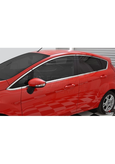 S-Dizayn Ford Fiesta Krom Cam Çerçevesi 16 Parça 2009-2017