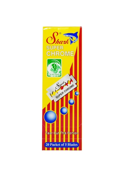 Shark Super Chrome Tıraş Bıçağı 100'lü Çift Kenarlı Yaprak Jilet