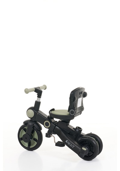Flow 9in1 Smart Trike Çift Yönlü, Yatabilir, Katlanabilir, Denge Bisikleti Özellikli Bebek Ve Çocuk Bisikleti Haki