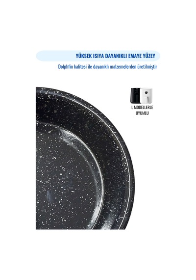 Airfryer Pişirme Tenceresi 18 Cm Türk Malı Standart Boy Siyah