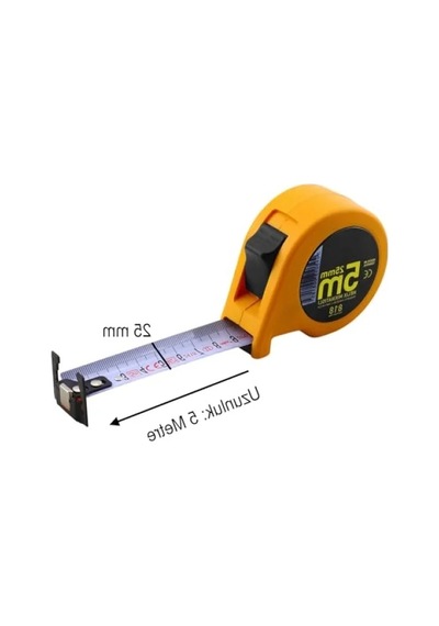 Mıknatıslı Çift Taraflı Şerit Metal Metre - 5 Metre 0.004 M - 0.012 M