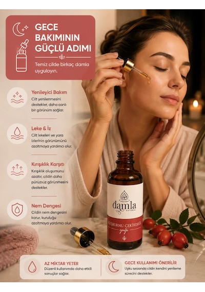 Biodamla Natural Kuşburnu Çekirdeği Yağı 100 Ml