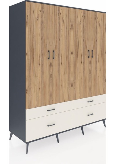Kronos Gardrop 10 Raflı 4 Çekmeceli 4 Kapaklı 176x59x221 Antrasit-çam/aytaşı Çam/aytaşı Kronos Gardrop 10 Raflı 4 Çekmeceli 4 Kapaklı 176x59x221 Antrasit-çam/aytaşı Çam/aytaşı