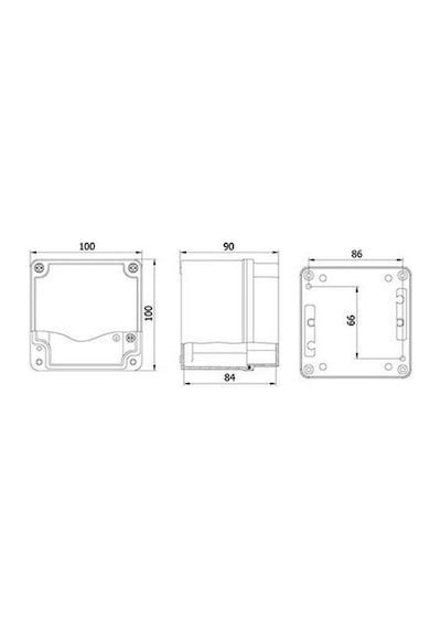 Mete Enerji 100x100x90 Alüminyum Buat Derin Kapaklı 402556