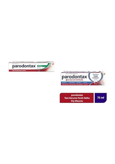 Orijinal Günlük Florürsüz Diş Macunu 75 Ml Ve Parodontax Diş Eti Bakımı Tam Koruma Diş Macunu 75 Ml