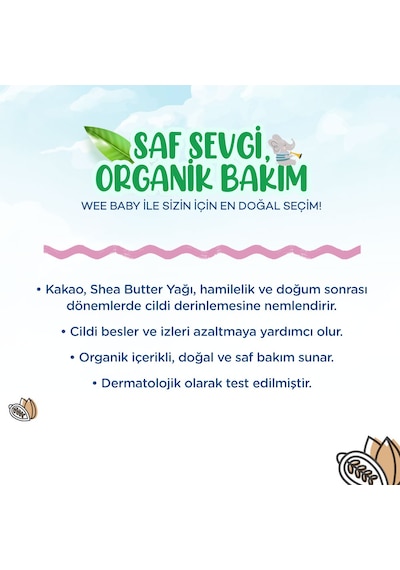Wee Baby Organik Çatlak Önleyici Krem 150 ML