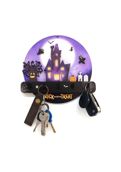 Halloween Cadılar Bayramı Temalı Duvar Dekor Askılık Anahtarlık Diğer