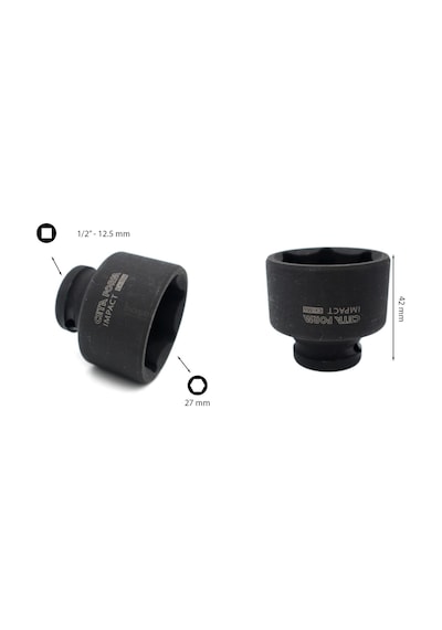 Ceta Form 27 mm 1/2” 6 Köşe Havalı Lokma Anahtar C62-H27