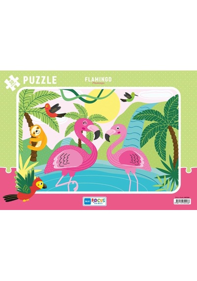 Blue Focus Flamingo 30 Parça Frame Puzzle Kız Çocuk