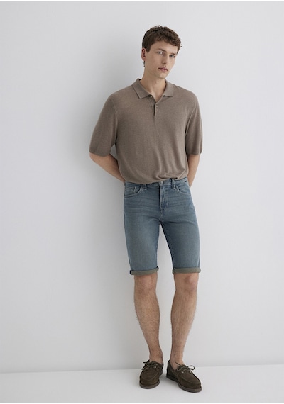 Mavi - Nicholas Mavi Premium Vintage Puslu Indigo Jean Şort 0416089816 Koyu Mavi