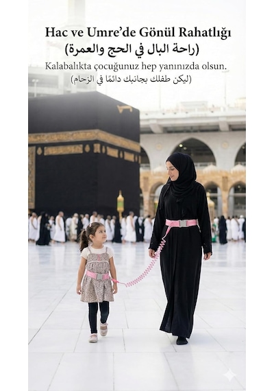 Premium Ebeveyn Kontrollü Çocuk Güvenlik Kemeri - Kilitli Bel Bağlantılı, Eller Serbest Tasarım Kırmızı Çok Renkli