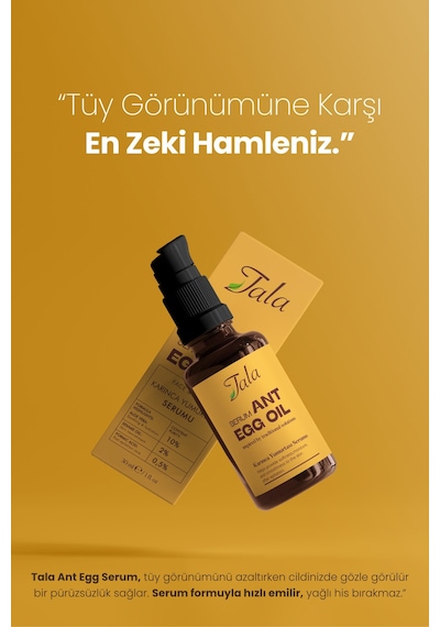 Tala Karınca Yumurtası Yağı Tüy Azaltıcı Tüy İnceltici Serum 30 ML
