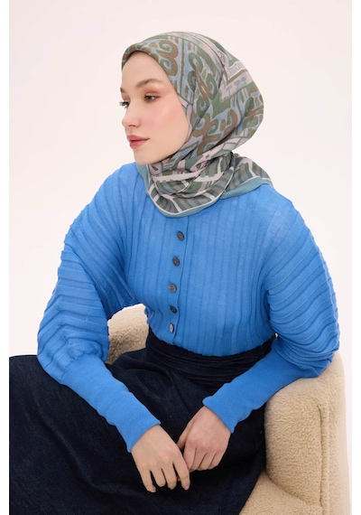 Silk Home Dört Mevsim Antik Motif Viskon Velora Eşarp 6421 Cam Göbeği