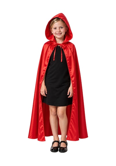 Kostüm Sarayı Halloween Kapüşonlu Kırmızı Pelerin Çocuk