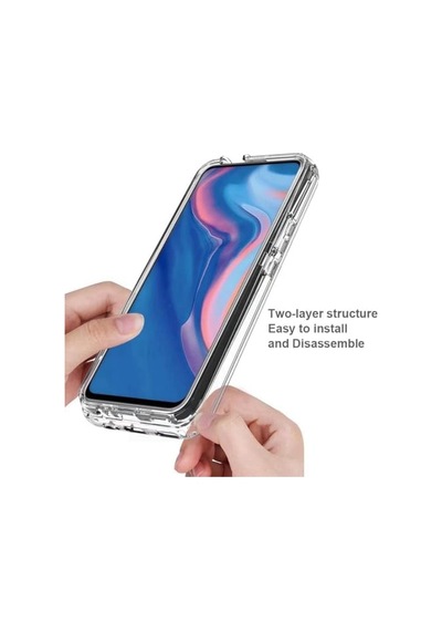 İle Uyumlu Şeffaf Clear Silikon Yüksek Kalite Darbeye Dayanıklı Şık Telefon Kılıfı Y9 Prime 2019 / Psmart Z 50 x 22