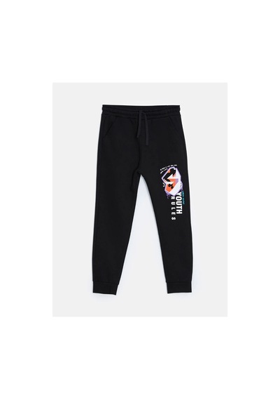 LC Waikiki Lcw Kids Siyah Beli Lastikli Erkek Çocuk Kalın Jogger Eşofman Altı Yeni Siyah