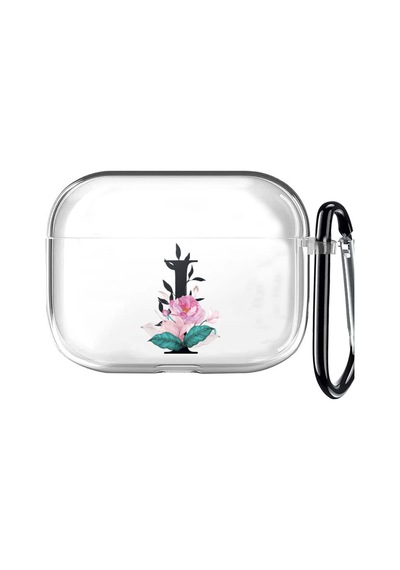 Apple Uyumlu AirPods Pro 2 Harf Tasarımlı Şeffaf Silikon Kılıf Şeffaf