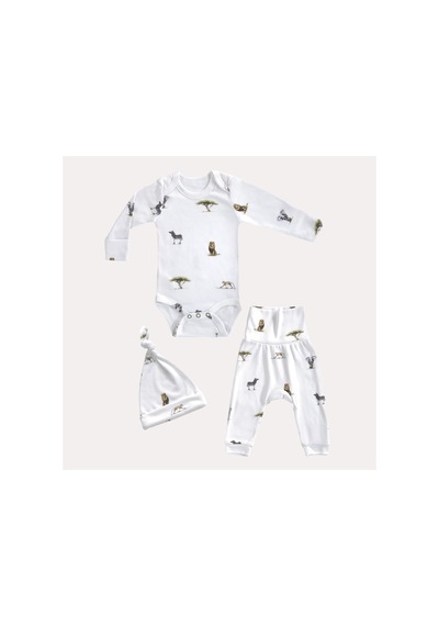 Mama Padre Leon Cebra Yenidoğan Mini Set - 3 Parça Renkli - 861046930 Renkli