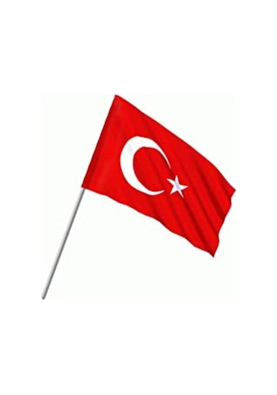 Sopalı Yıkanabilir Türk Bayrağı, 30x45 Cm Boyut 1000 x 1500 CM