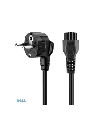Dell Notebook Adaptör Güç Kablosu 1.2 Mt Yonca Power Kablo Laptop Bilgisayar Kablosu Siyah